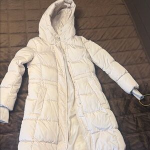 Kenneth Cole Cream Hooded Puffer Jacket